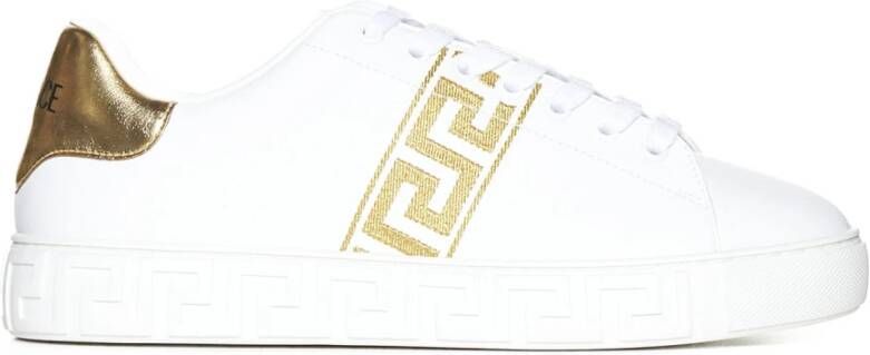 Versace Witte Sneakers met Handtekeningdetails White Dames