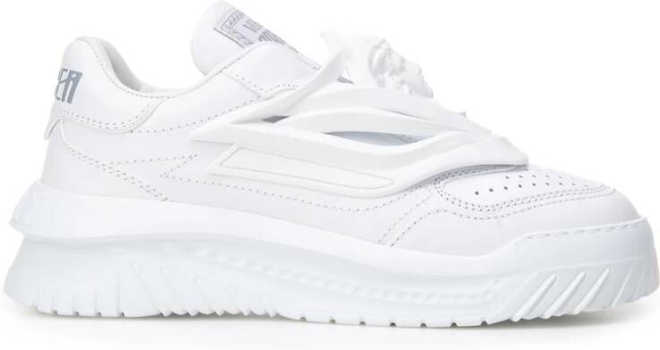 Versace Odissea Sneakers Leer Medusa Hoofd Track Zool White