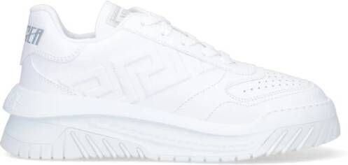 Versace Greca Odissea Veterschoenen van leer White Heren