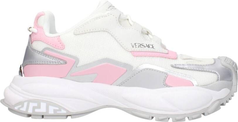 Versace Witte Stoffen Chunky Sneakers