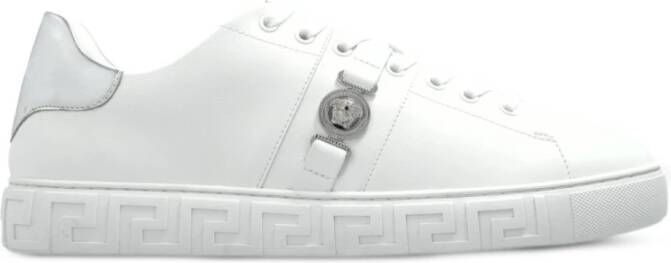 Versace Witte Zijde & Nylon Sneakers