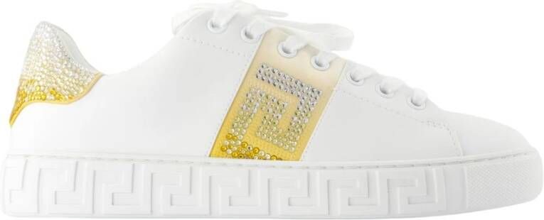 Versace Witte Zijden Bio Sneakers
