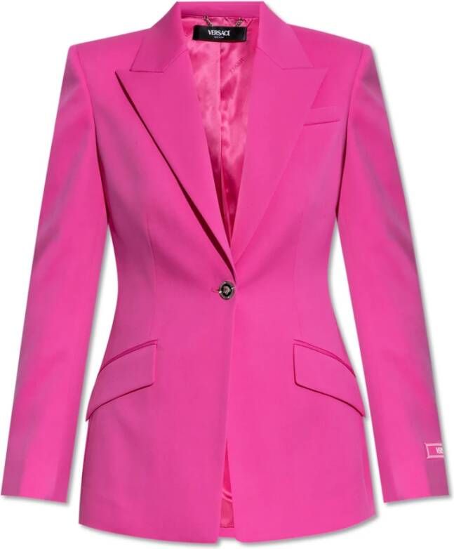 Versace Wollen blazer met gesloten revers
