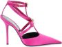 Versace Zijden Satijnen Pumps met Strikken Pink Dames - Thumbnail 1