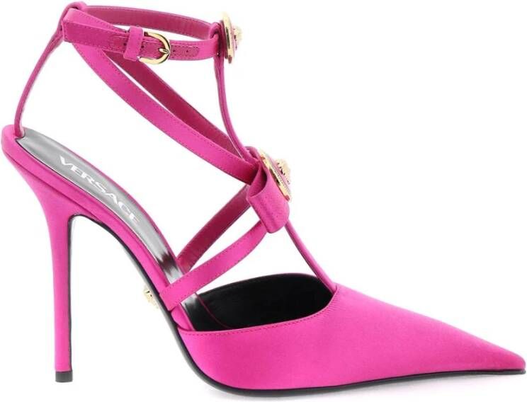 Versace Zijden Strik Pumps Pink Dames