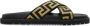 Versace Zwarte Cross-Strap Sandalen Greca Patroon - Thumbnail 1