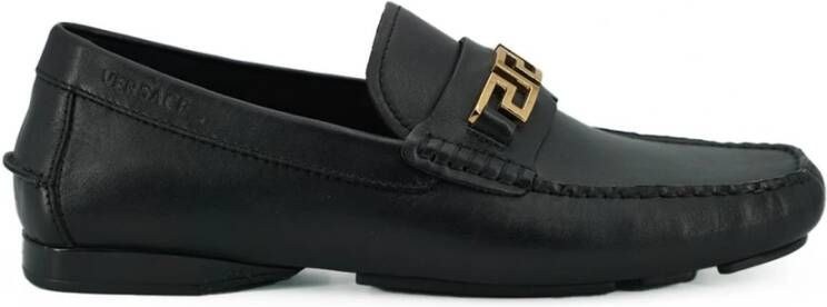 Versace Zwarte Driver Schoenen van Kalfsleer