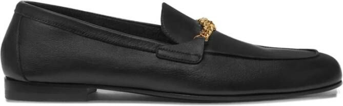 Versace Zwarte en Gouden Stijlvolle Sandalen