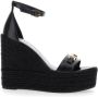 Versace Zwarte hoge hak wiggen met Medusa-detail Black Dames - Thumbnail 1