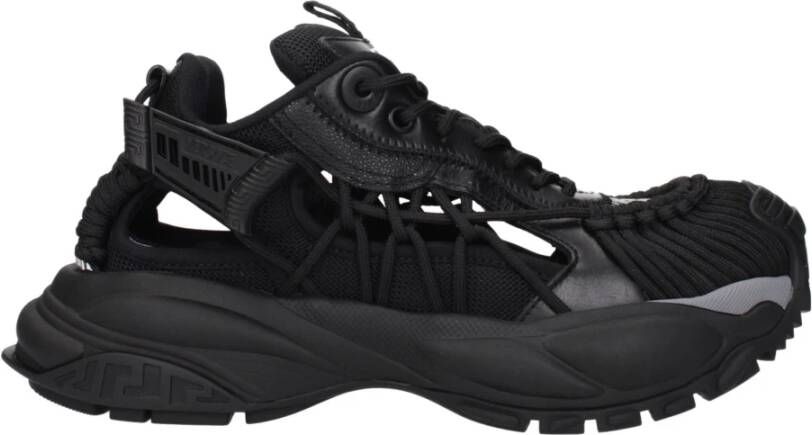 Versace Sneakers met uitsparingen en overdreven zool Black Dames