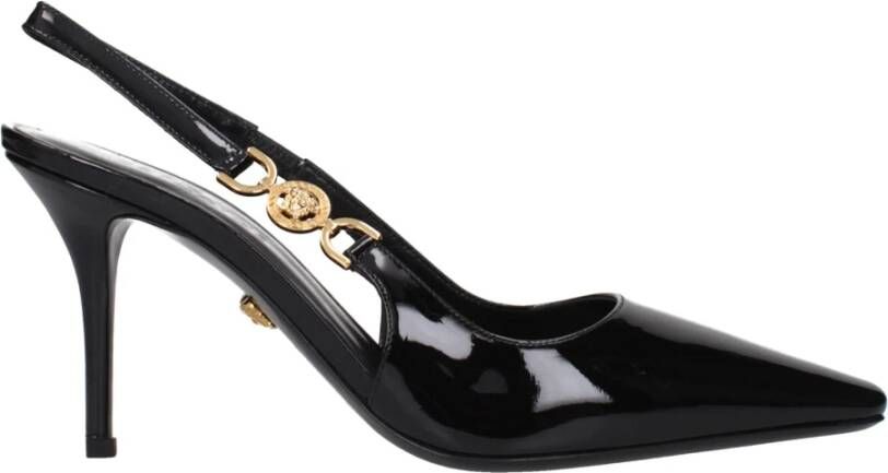 Versace Zwarte sandalen met hak en Medusa 95-embleem Black Dames