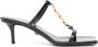 Versace Zwarte leren sandalen met middelhoge hak - Thumbnail 1