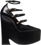 Versace Zwarte Leren Sleehak Pumps MultiStrap - Thumbnail 1