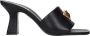 Versace Zwarte Leren Stiletto Hakken Sandalen - Thumbnail 3
