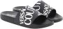 Versace Jeans Couture Zwarte Logo Pool Slides Sandalen Black Heren - Thumbnail 7
