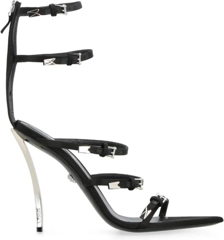 Versace Zwarte Pin-Points Sandalen Black Dames