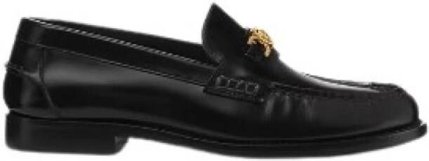 Versace Zwarte platte schoenen Black Dames