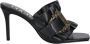 Versace Zwarte platte schoenen met ruches Black Dames - Thumbnail 1