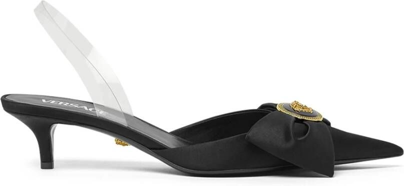 Versace Zwarte PVC Enkelband Kitten Hak Black Dames - Foto 3