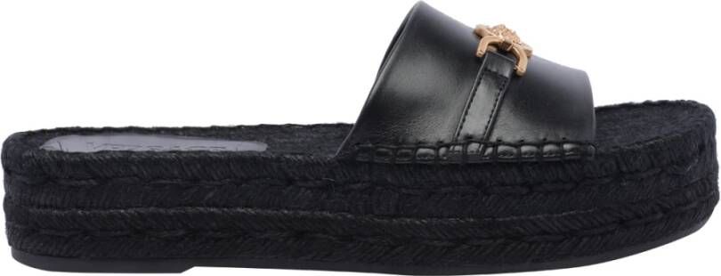 Versace Zwarte Sandalen met 4 5 cm Sleehak