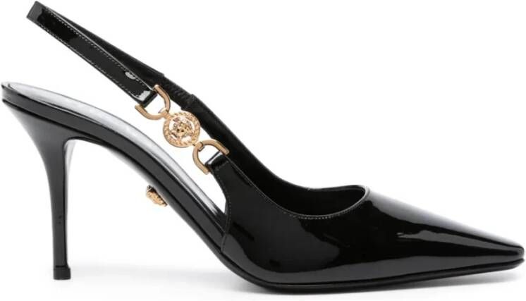 Versace Zwarte sandalen met hak en Medusa 95-embleem Black Dames