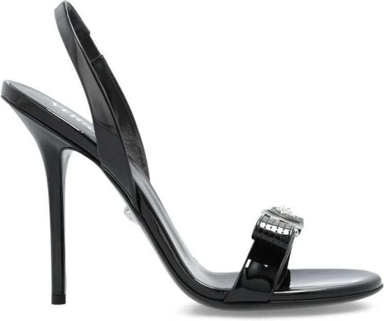 Versace Zwarte Sandalen met Strik