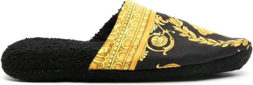 Versace Barokprint slides Black Dames
