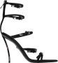 Versace Zwarte satijnen sandalen met hoge hak - Thumbnail 1