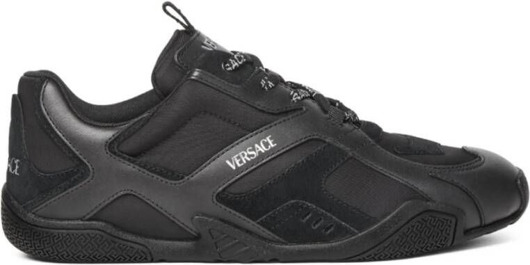 Versace Zwarte Sneakers met Greca Details