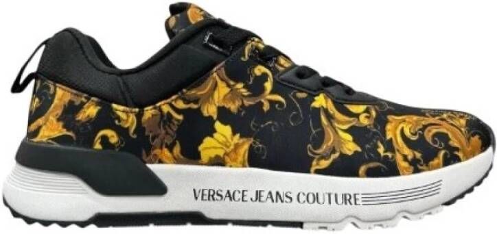 Versace Zwarte Sneakers met Voorsluiting
