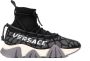 Versace Zwarte Sneakers met Kantdetail - Thumbnail 1