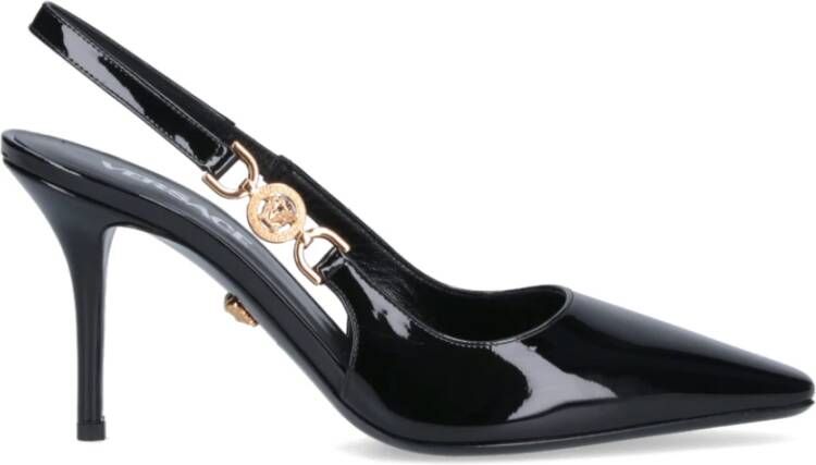 Versace Zwarte sandalen met hak en Medusa 95-embleem Black Dames