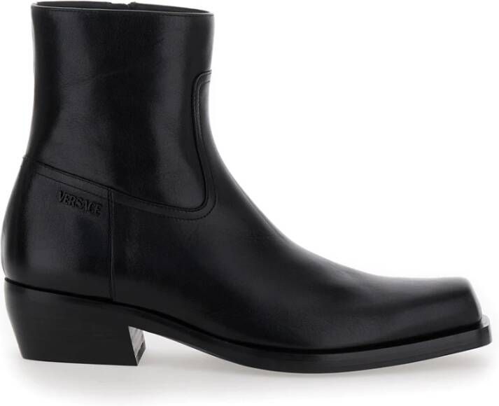 Versace Zwarte Westernlaarzen Black Heren