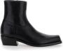 Versace Zwarte Leren Enkellaarzen Black Heren - Thumbnail 4