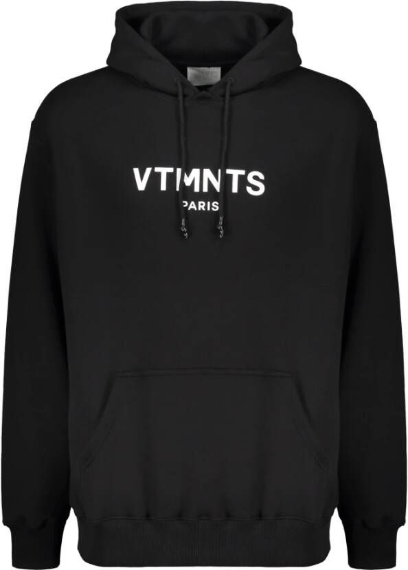 Vete ts Katoenen hoodie met geribbelde boorden