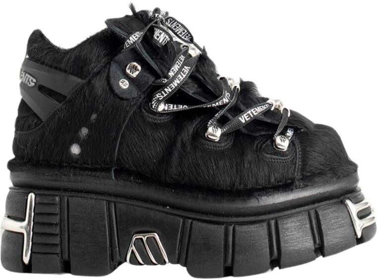 Vetements Platform Sneakers in samenwerking met New Rock Black Dames