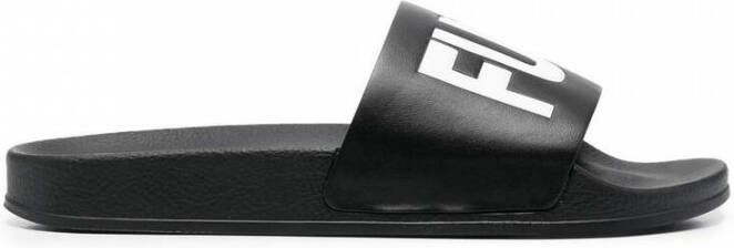 Vtmnts Zwarte rubberen slippers Zwart Heren