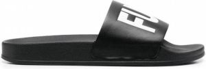 Vtmnts Zwarte rubberen slippers Zwart Heren