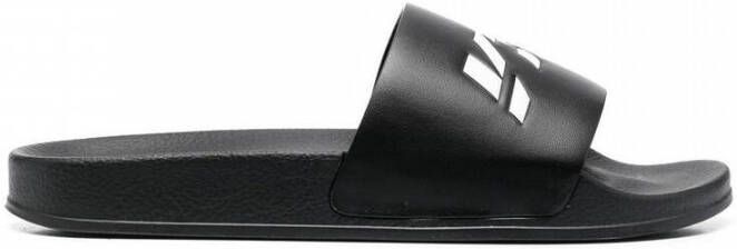 Vtmnts Zwarte rubberen slippers Zwart Heren