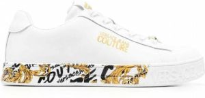 Versace Jeans Couture Court 88 Logo Brush Couture Sneakers Wit Dames