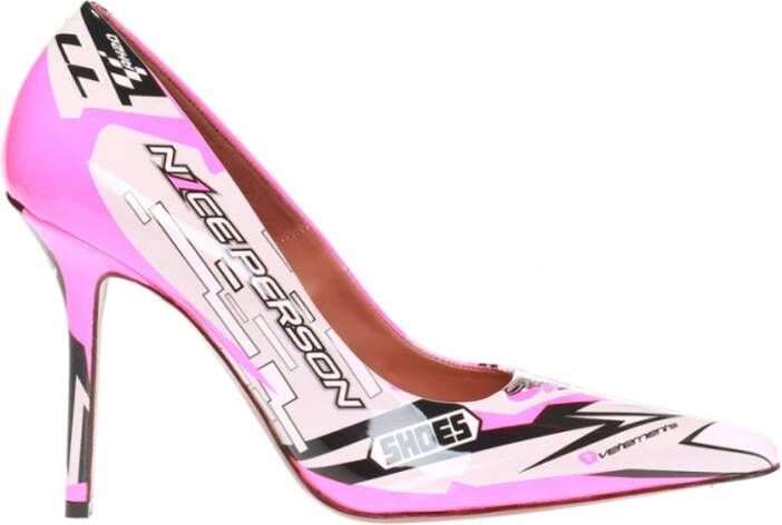 Vetements Stiletto -pompen met een patroon Pink Dames