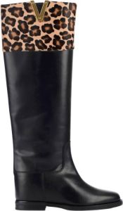 Via Roma 15 Boots with animal details Zwart Dames