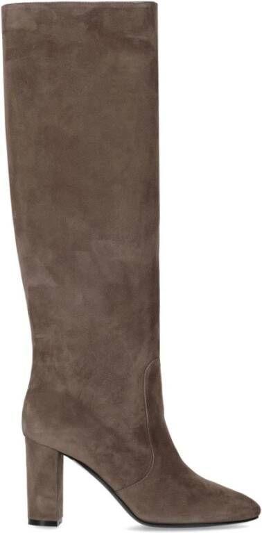 Via Roma 15 Boots & laarzen GRAUER WILDLEDER HOHER STIEFEL MIT ABS in grijs