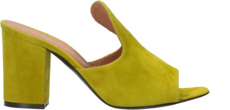 Via Roma 15 Heeled Mules Geel Dames