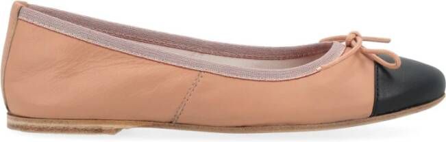 Via Roma 15 Leren Ballerina`s met Strik