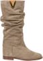 Via Roma 15 Ruched Suede Leren Enkellaarsjes - Thumbnail 1