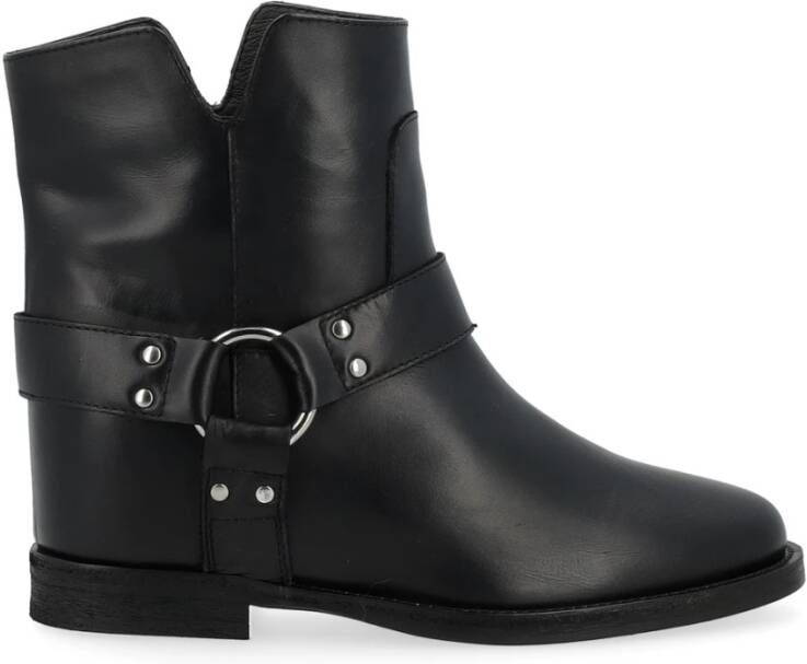 Via Roma 15 Split V Wedge Enkellaars Black Dames