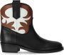 Via Roma 15 Boots Malibu' Santa Monica Tricolor Texan Bootie in zwart - Thumbnail 1
