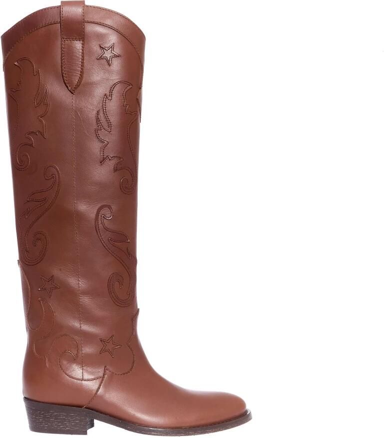 Via Roma 15 Leren Cow laarzen