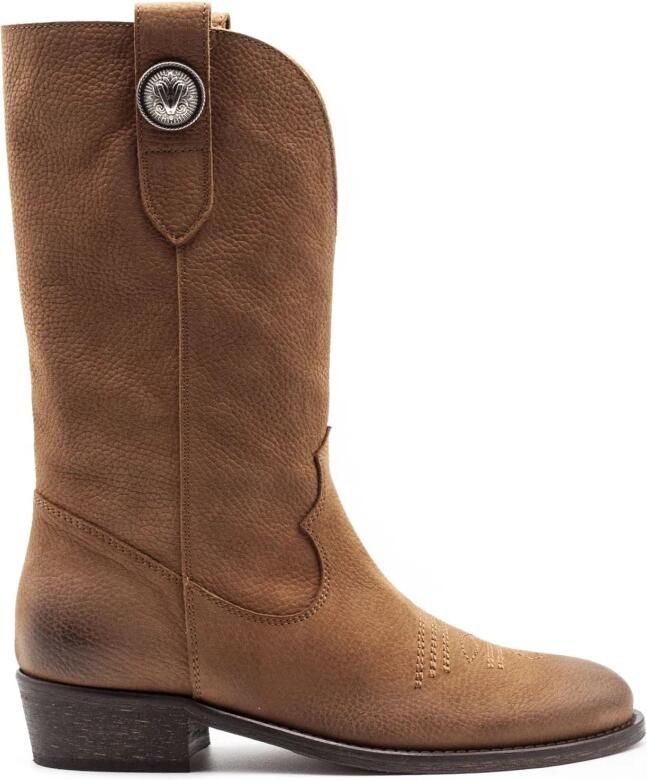 Via Roma 15 Logo-Appliqué Cow laarzen